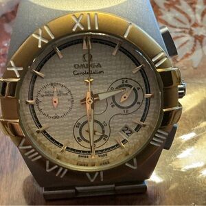 Omega Constellation Chronograph in Gold and Silver